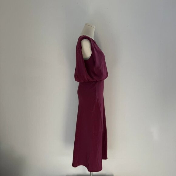 Evereve A-New York Koda Dress | Aubergine Midi | Womens Size Small - Picture 2 of 5
